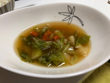 どんどん変身！野菜たっぷり食べるスープ♪