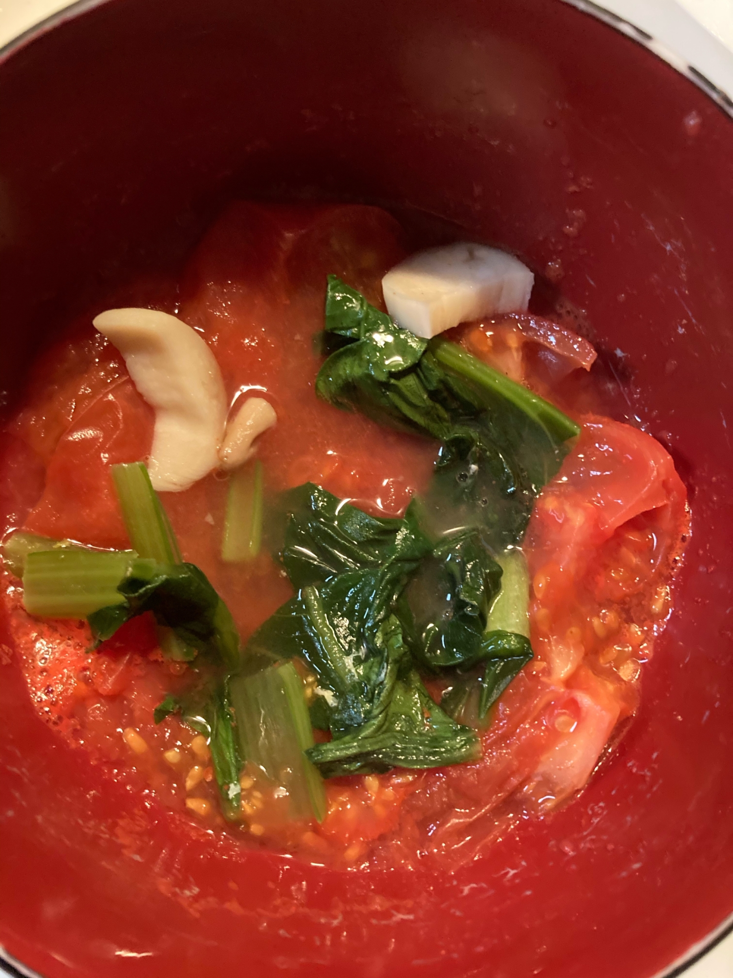 幼児食♫ エリンギと小松菜のトマト