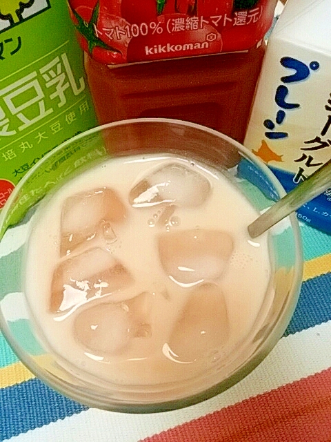 アイス☆飲むトマト豆乳ヨーグルト♪
