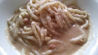 明太子のクリームうどん