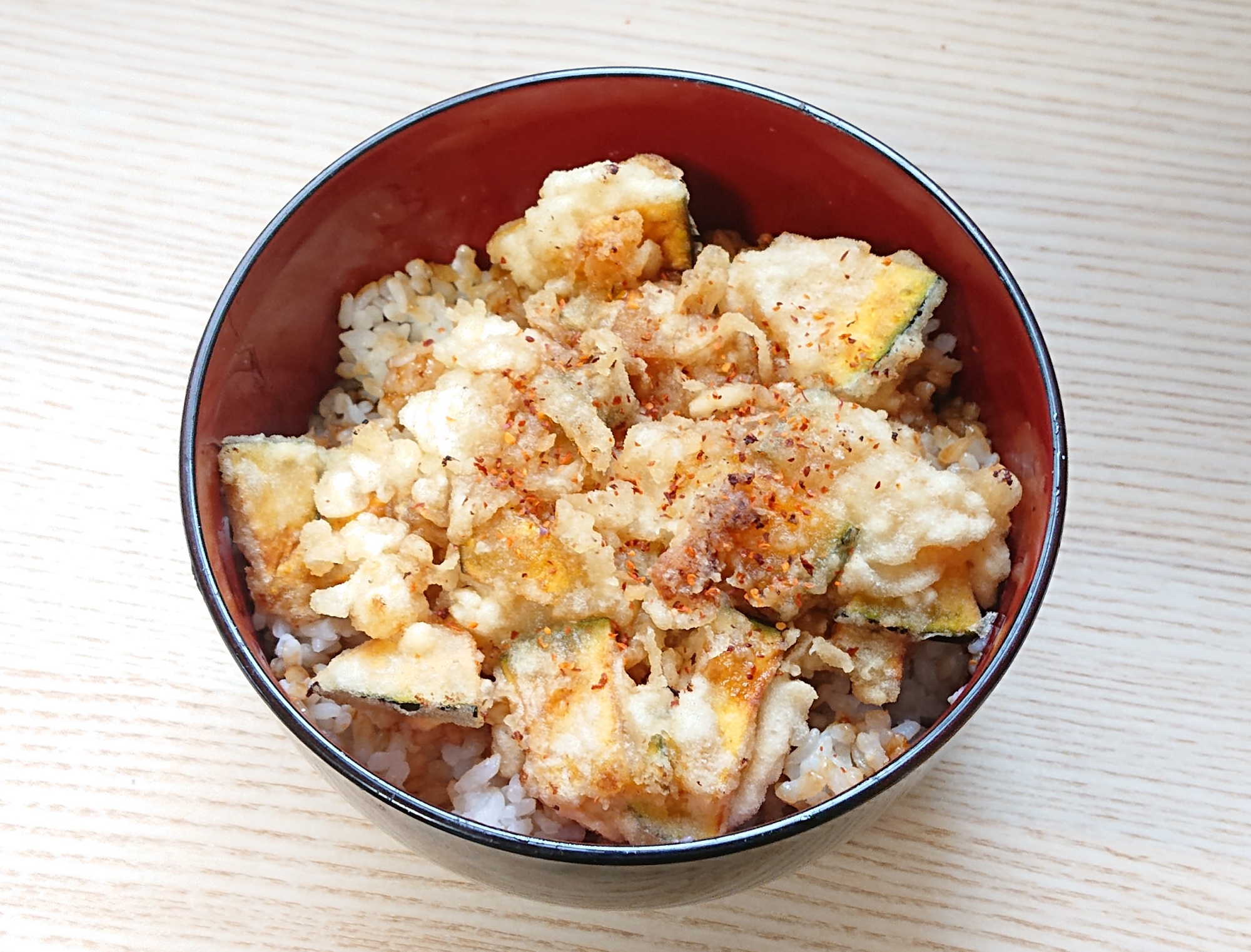 かぼちゃのかき揚げ天丼