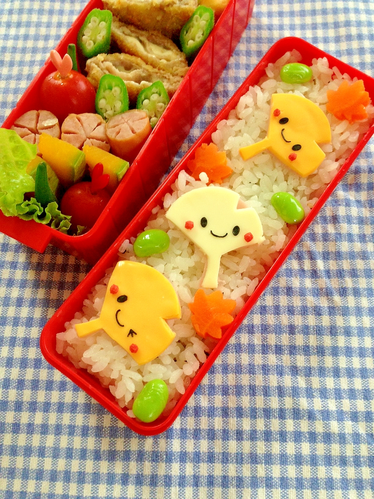 簡単キャラ弁 秋のお弁当に イチョウちゃん弁当 レシピ 作り方 By Cherry05 楽天レシピ