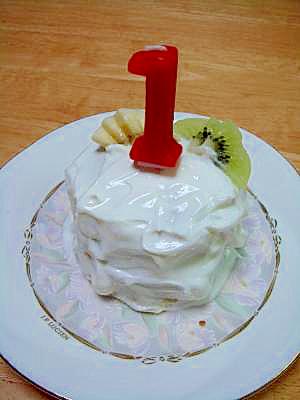 初誕生！１歳の誕生日ケーキ！