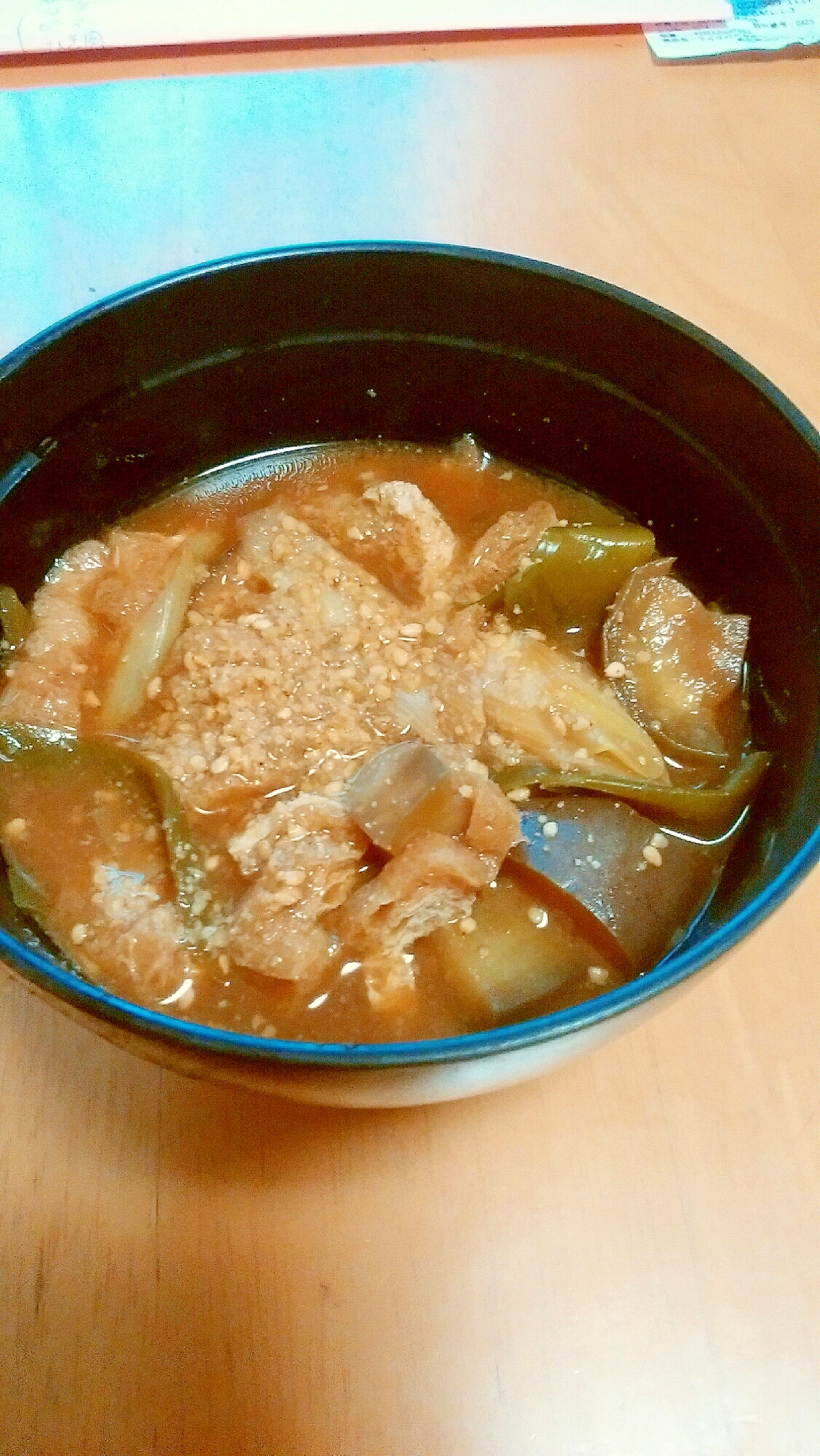 なすのごまみそ汁