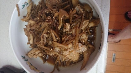 ★豚肉とごぼうの甘辛炒め★
