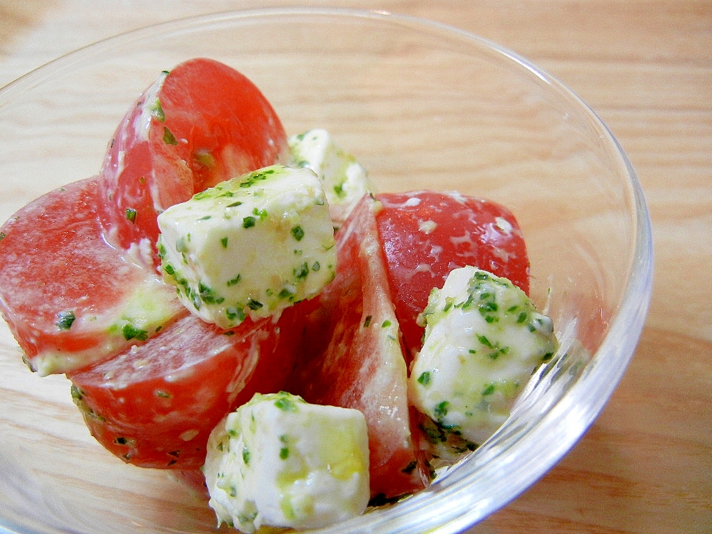 トマトとクリームチーズのバジルソース和え レシピ 作り方 By Kon9093 楽天レシピ