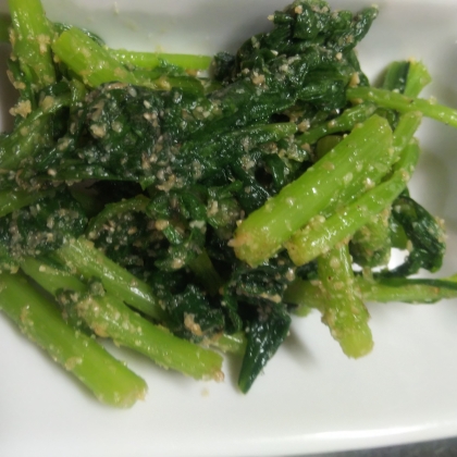電子レンジで！春菊のゴマ和え