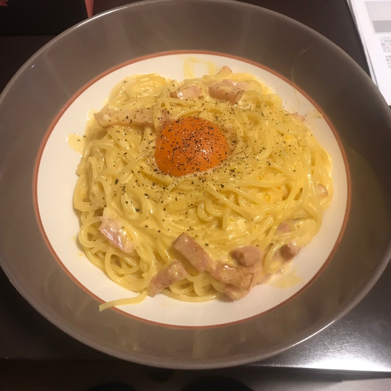 厚切りベーコンのカルボナーラ レシピ・作り方 by ろーるけーき - 楽天