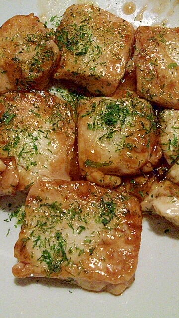 照り焼き風味の豆腐焼き