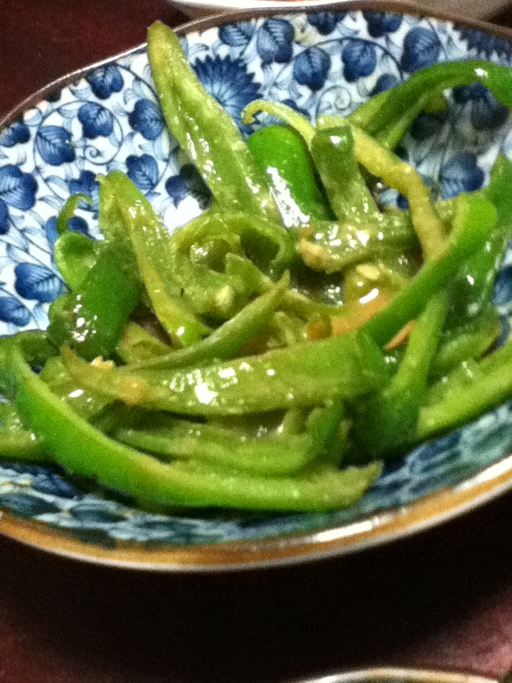 ピーマンの味噌カレー風味炒め