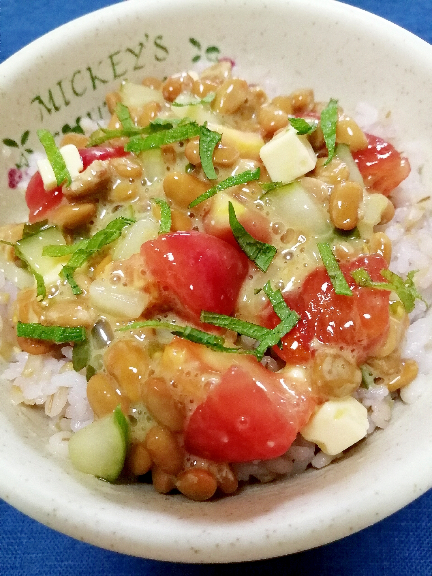 納豆の食べ方-チーズサラダ風♪