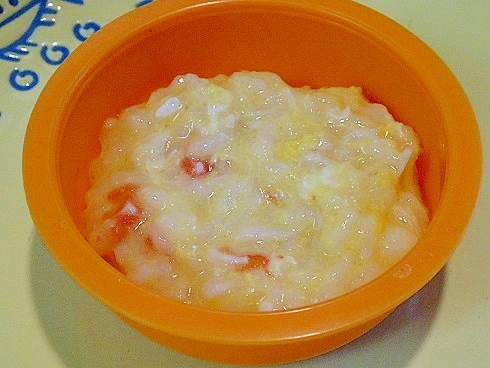 簡単 離乳食 トマトとささみと卵でとろとろ親子粥 レシピ 作り方 By 楽天散歩21 楽天レシピ 簡単 離乳食 トマトとささみと卵でとろとろ親子粥 レシピ 作り方 By 楽天散歩21 楽天レシピ