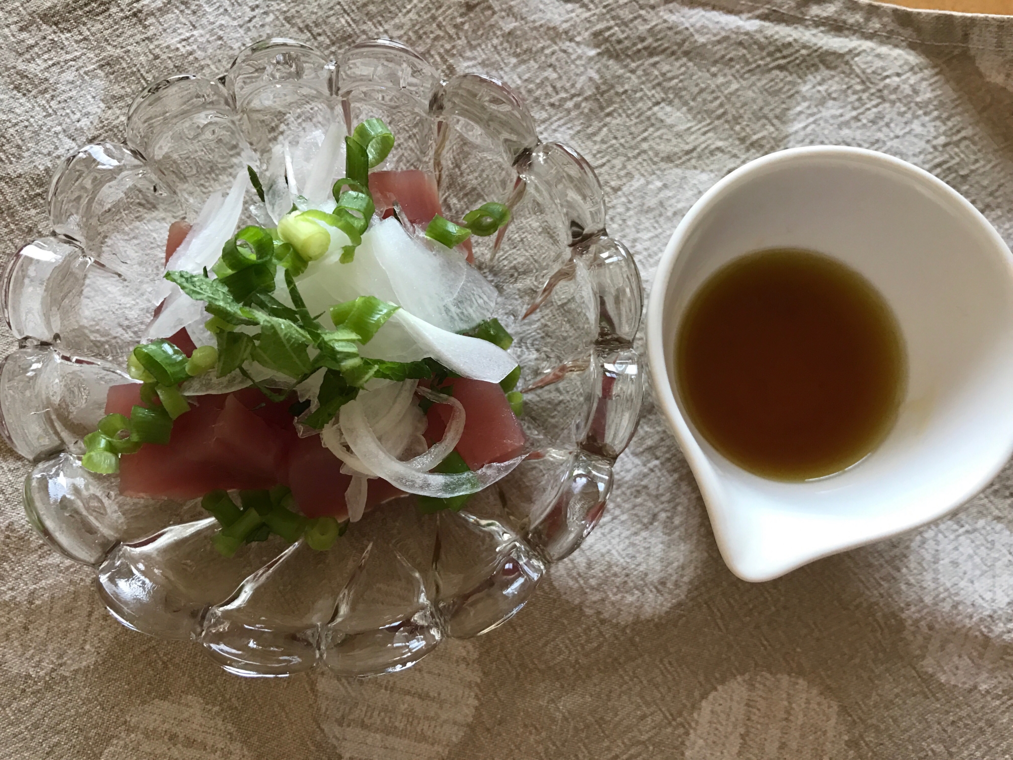 マグロの香味野菜和え