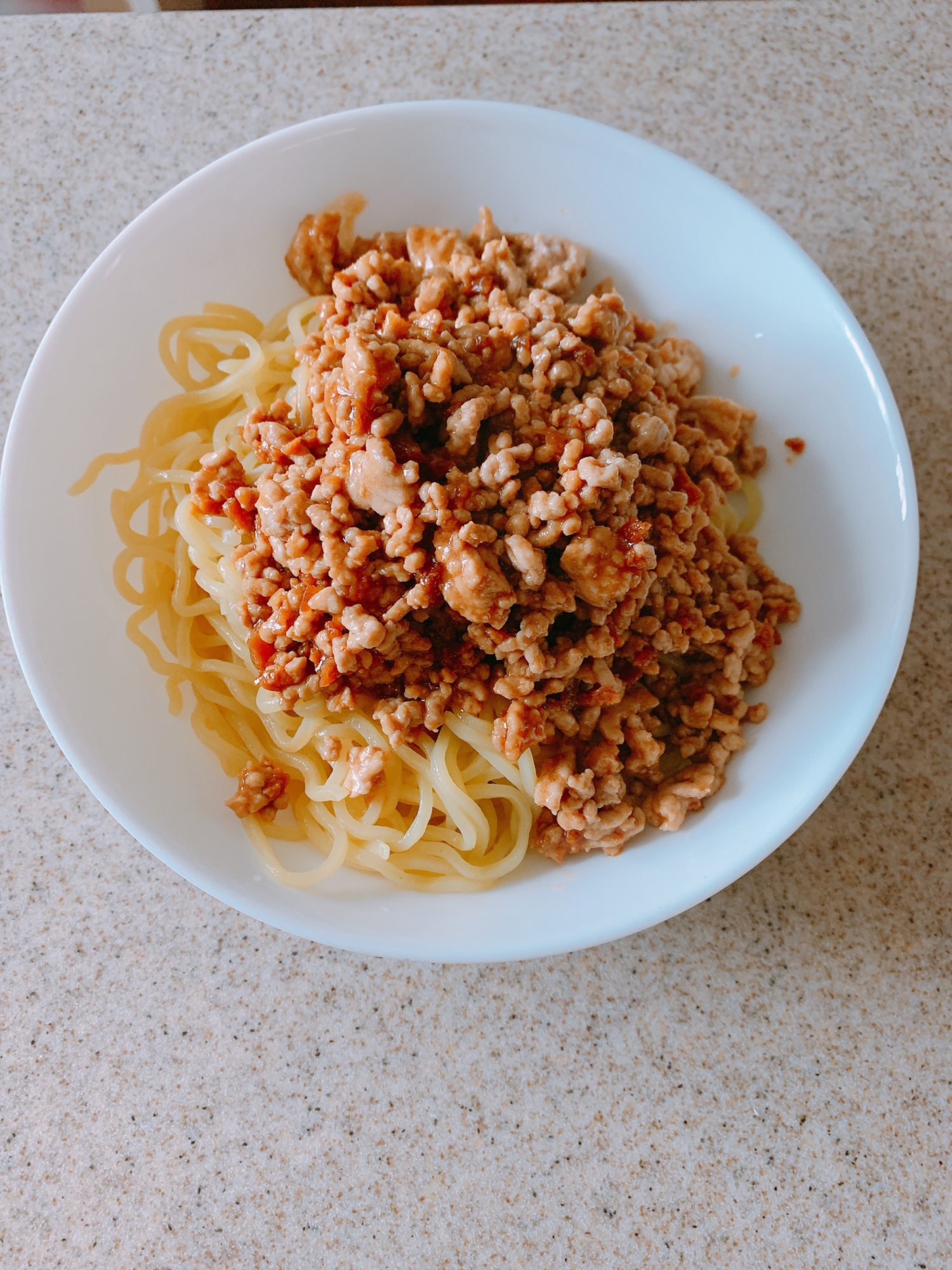 業ス〜の麺で作っちゃおう( ¨̮ )❤️じゃじゃ麺