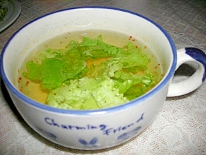 レタスの中華風スープ