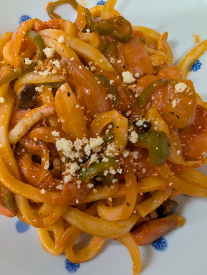 【一品メシ】うどんで作るナポリタン【簡単】