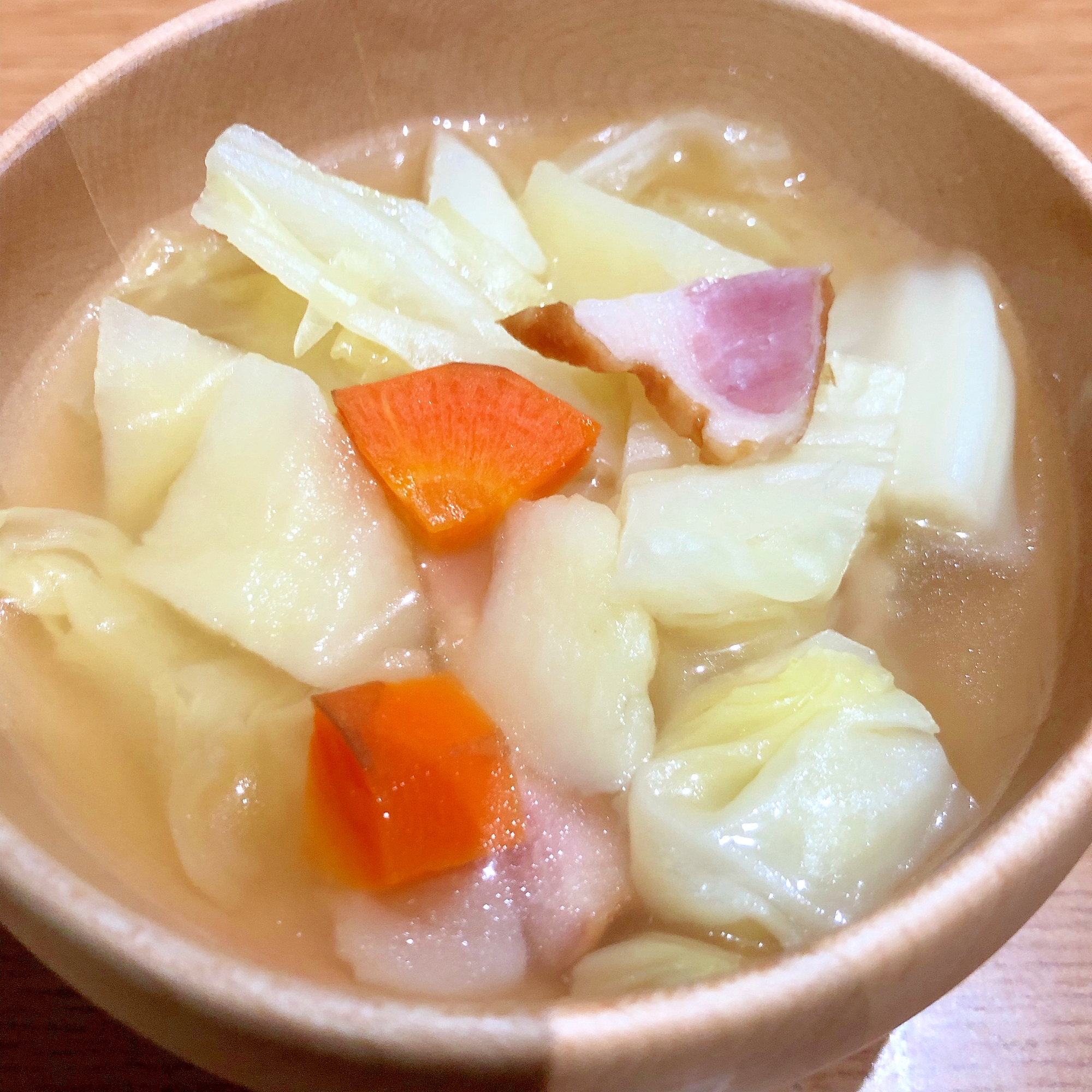 野菜とベーコンのスープ☆