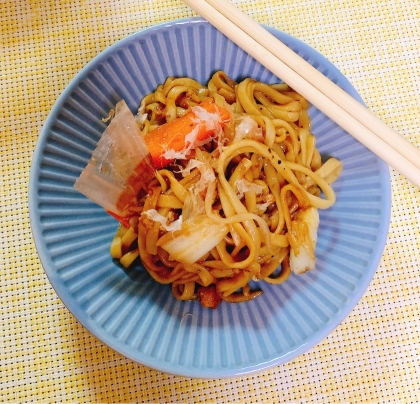 お好み焼き風うどん