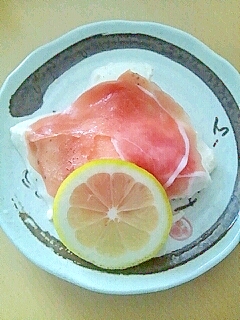 生ハムのっけ豆腐