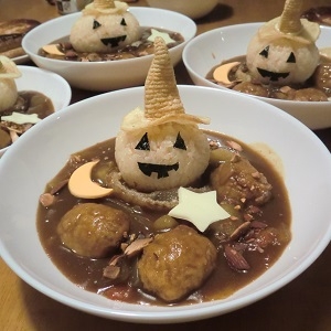 ハロウィン★にんじんライスかぼちゃカレー