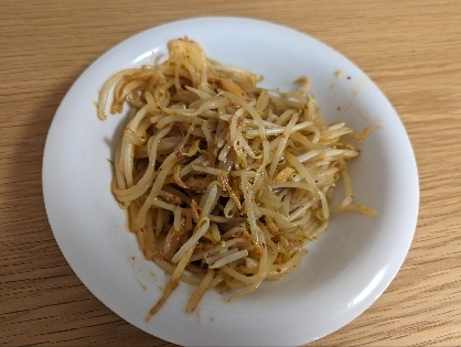 簡単節約、キムチともやし炒め