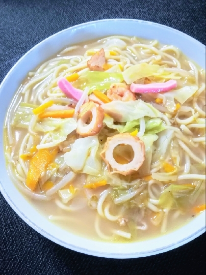 牛乳でコク出し☆具を炒めない☆簡単☆ちゃんぽん麺