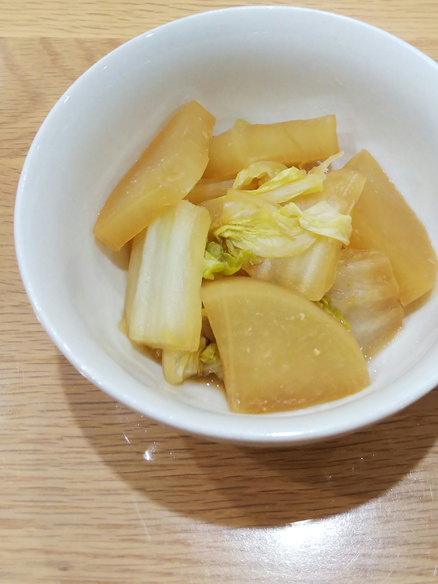 大根と白菜の甘味噌煮