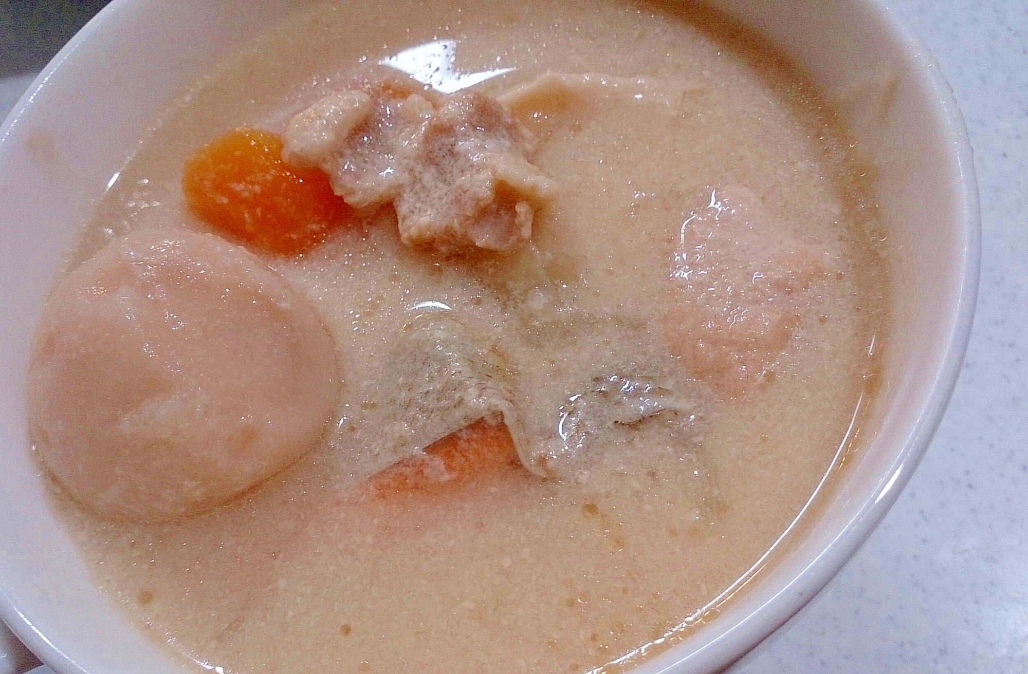 豚肉と鮭と厚揚げの具だくさん粕汁 圧力鍋 レシピ 作り方 By Hideok8 楽天レシピ
