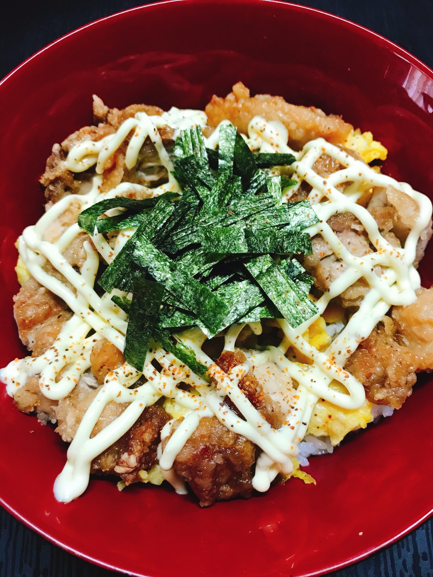 かまどや風！絶品カラマヨ丼　114円