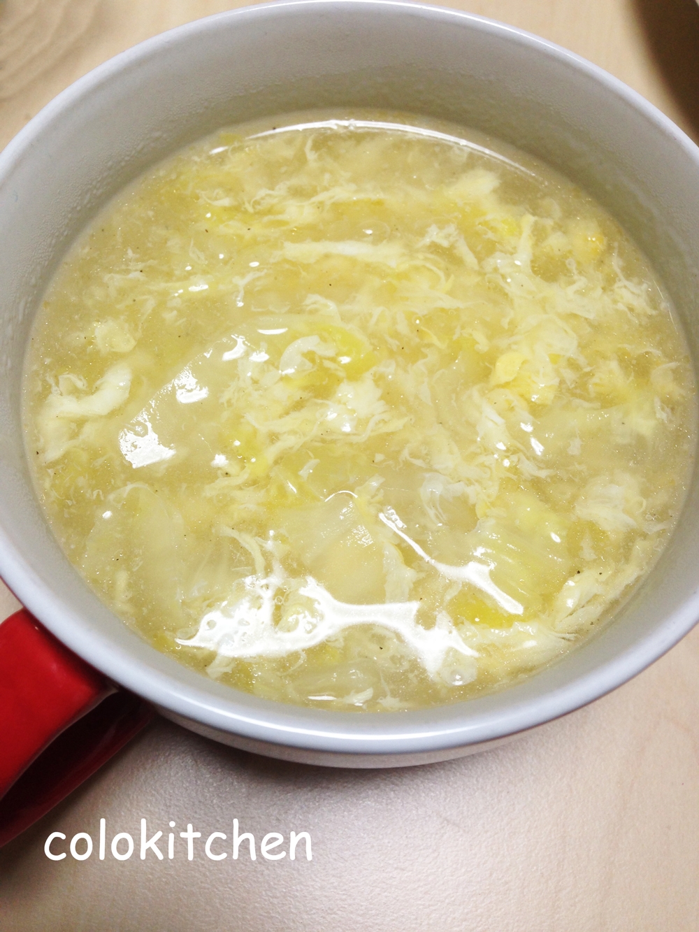 白菜の中華卵スープ