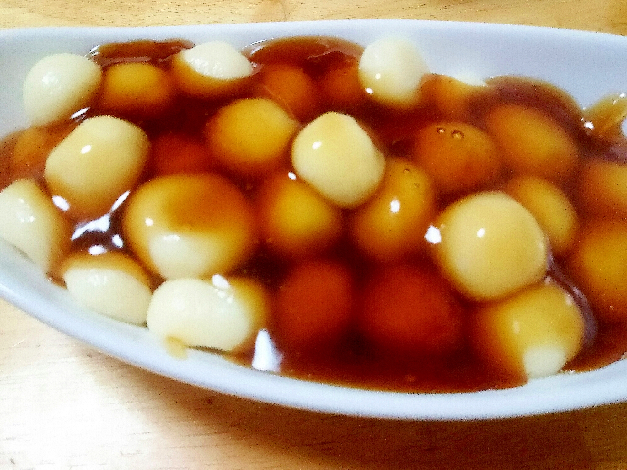 お月見に！白玉粉＆豆腐のみたらし団子