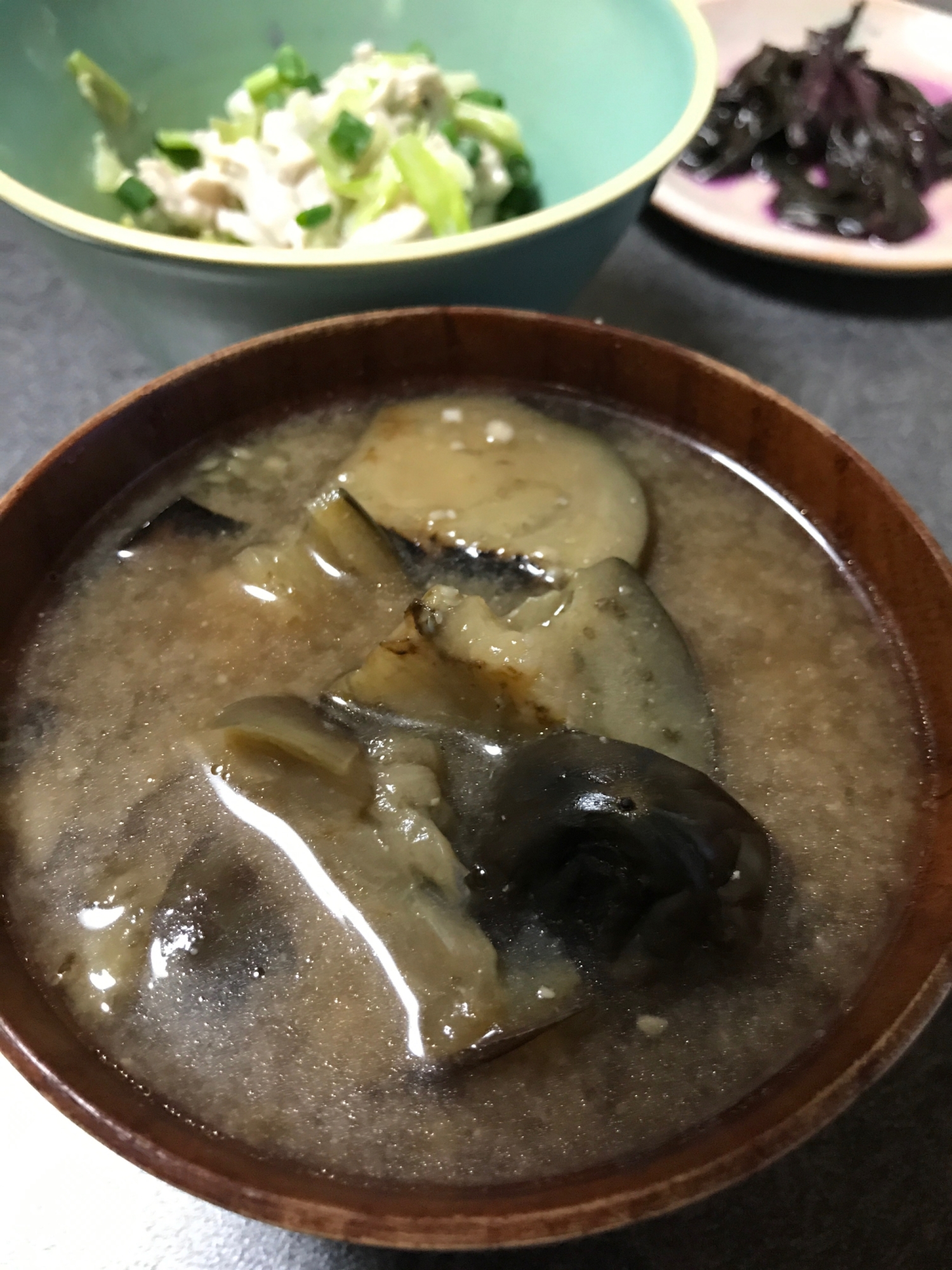 焼き茄子のお味噌汁