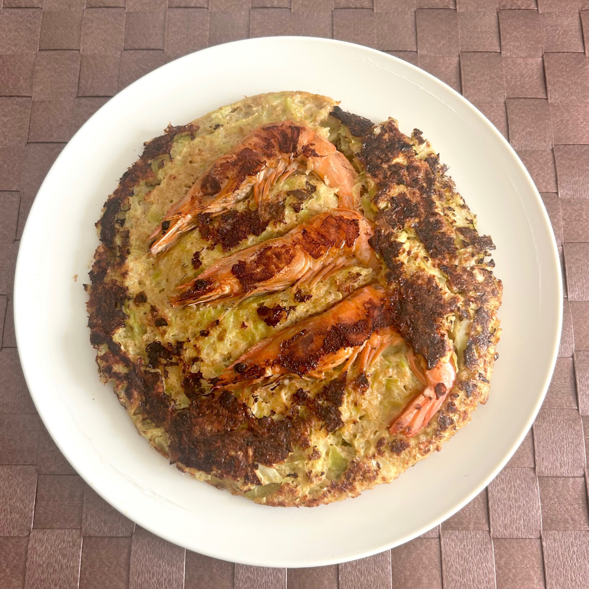 【ヘルシー】えびのオートミールお好み焼き