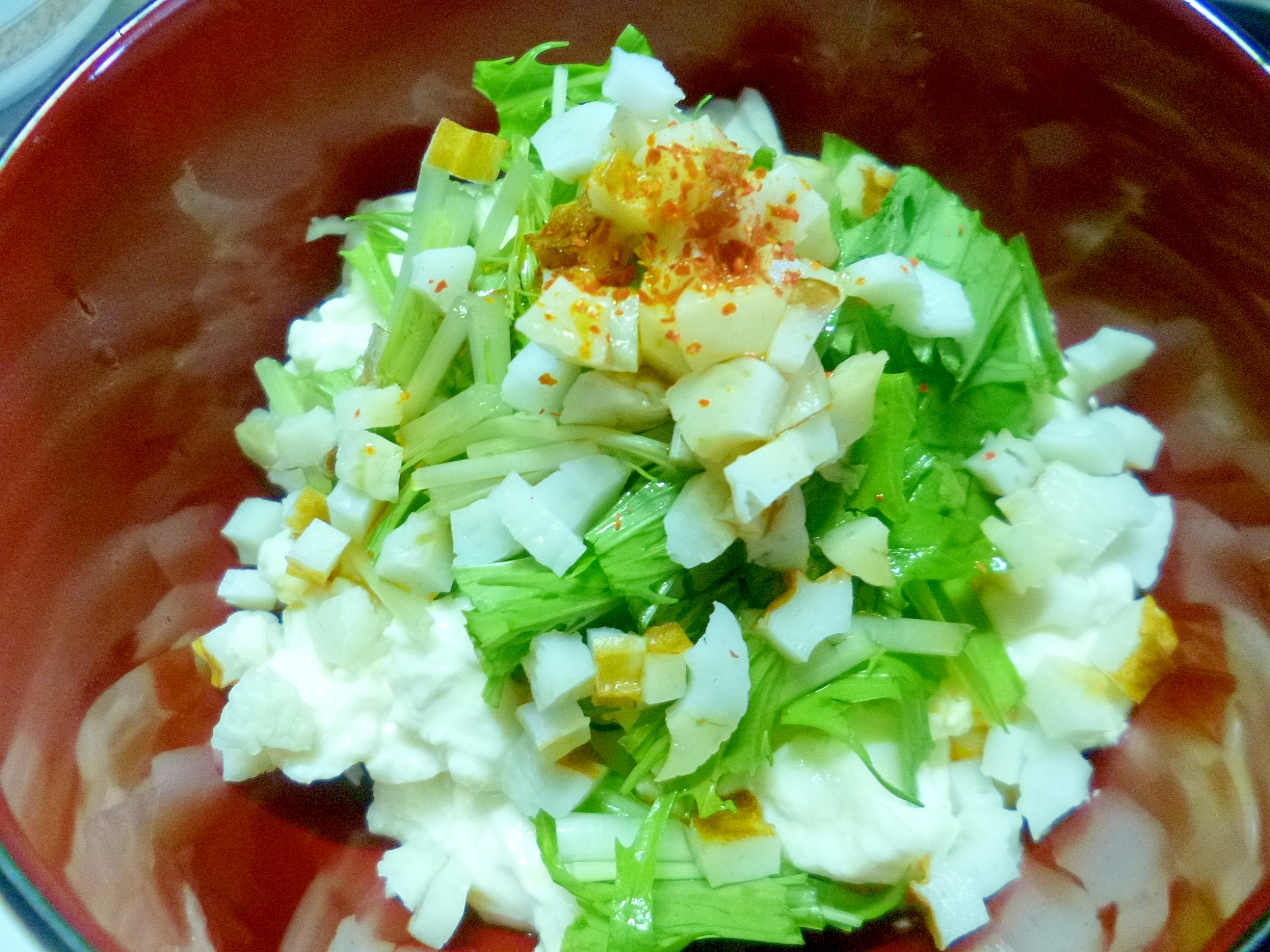 ダイエットに！豆腐でかさ増し！ちくわのヘルシー丼