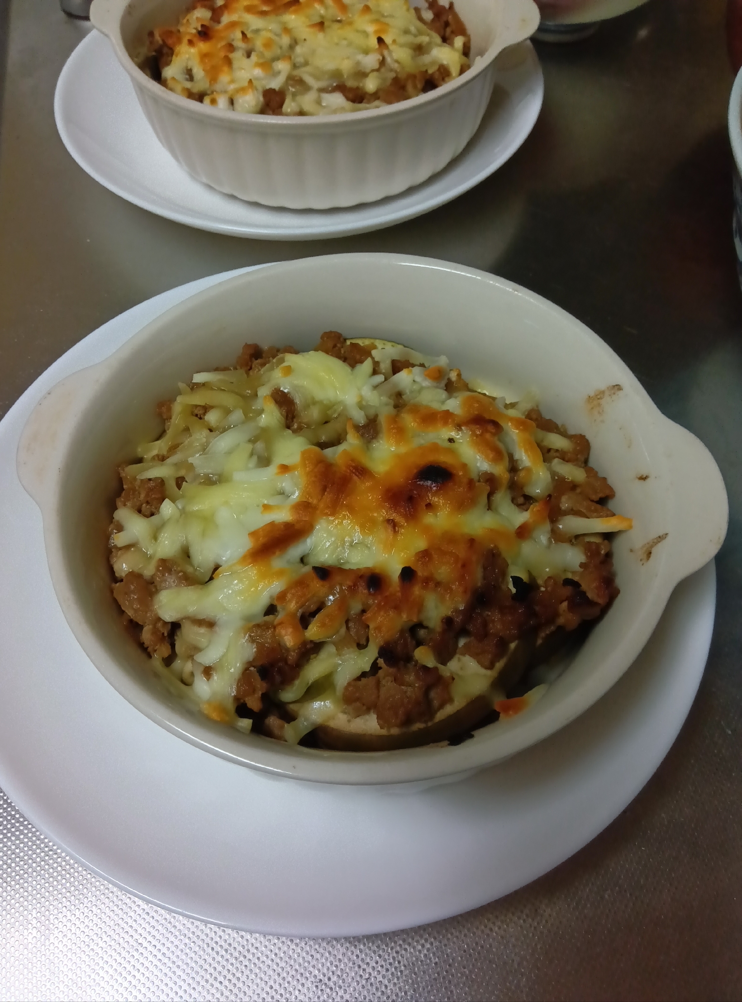 国産チーズの白ナスの肉味噌チーズ焼き