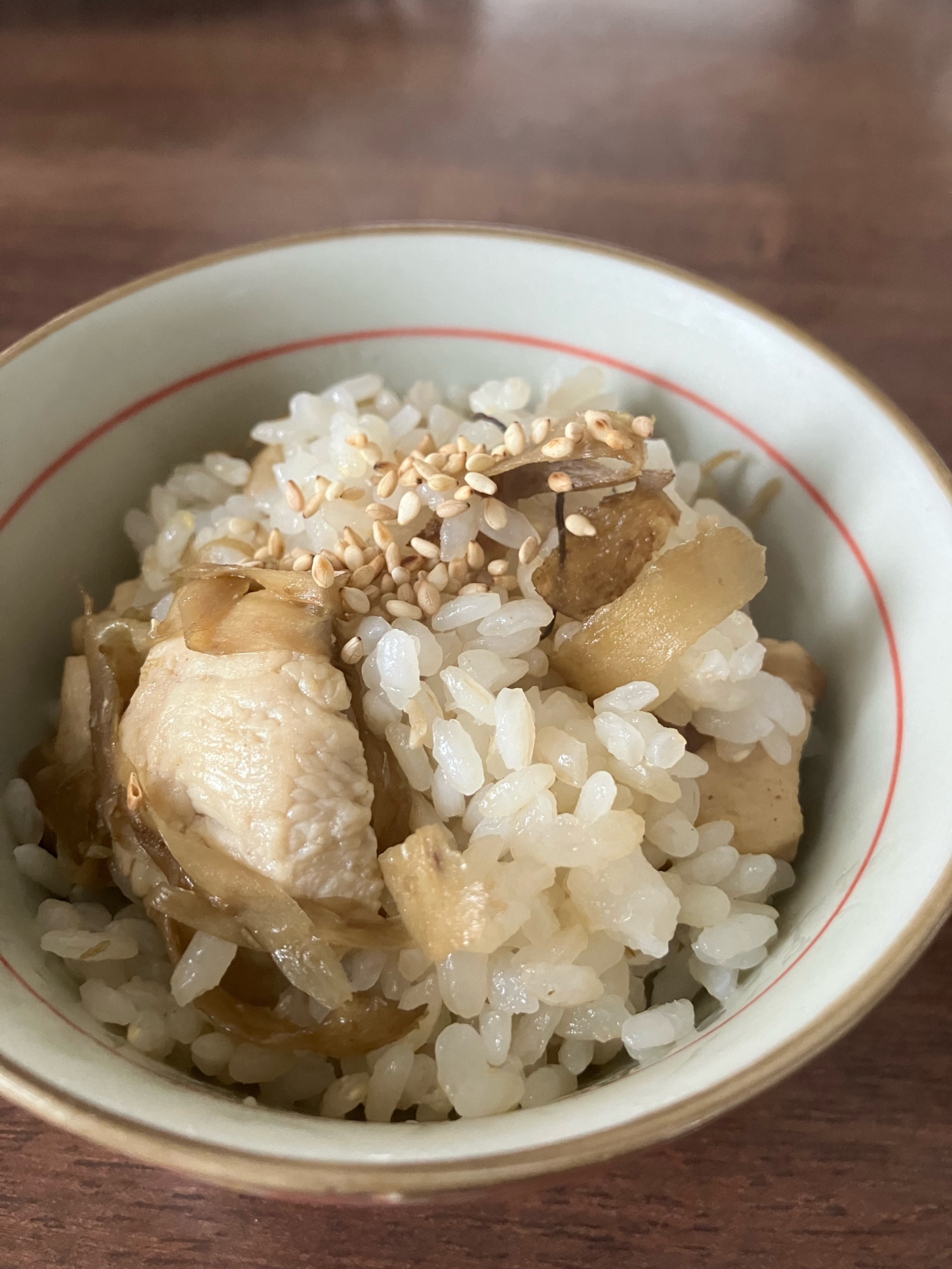 鶏ごぼうの混ぜご飯