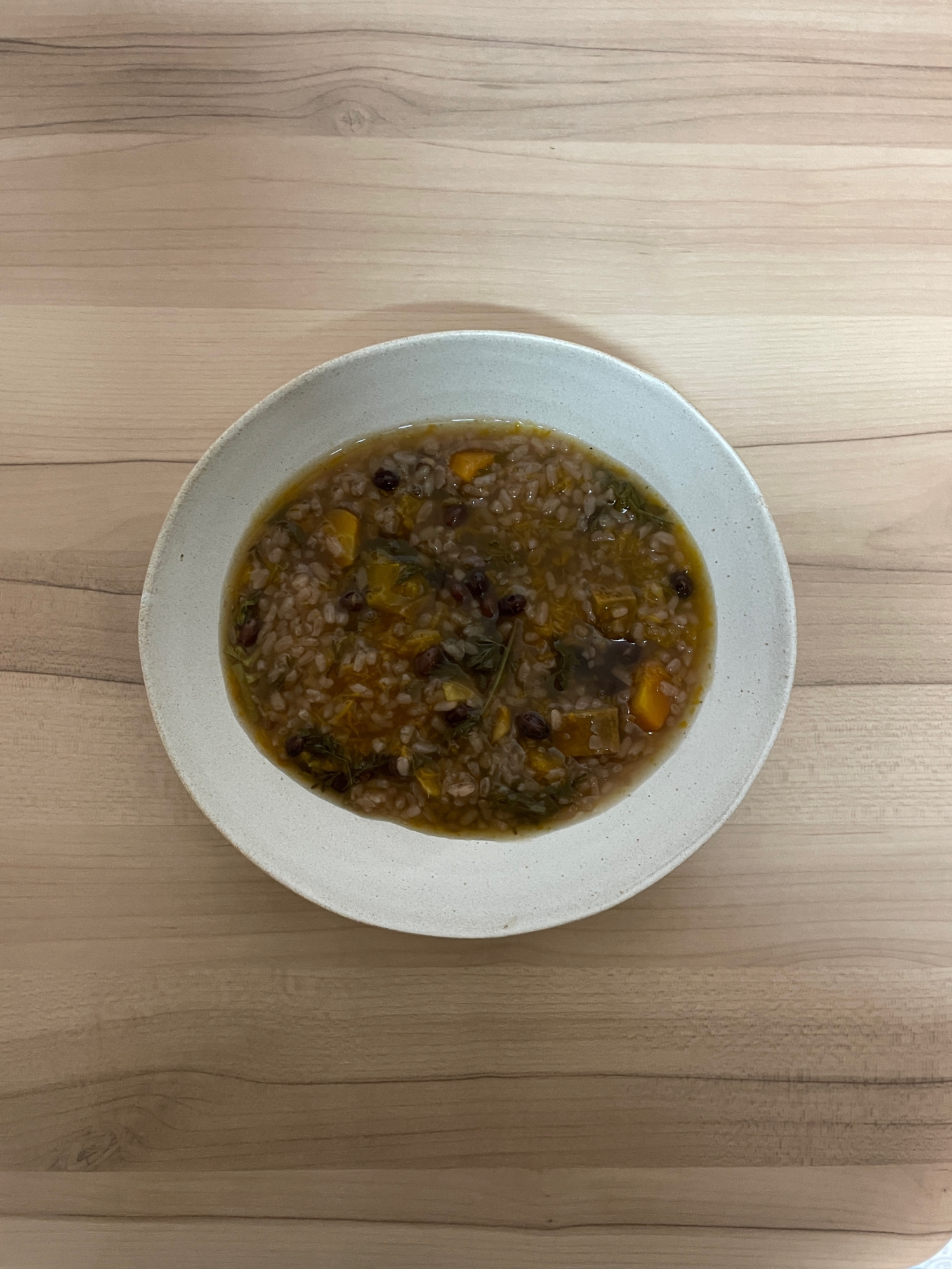 南瓜と人参の黒千豆有機バルサミコ酢醤油もち米煮