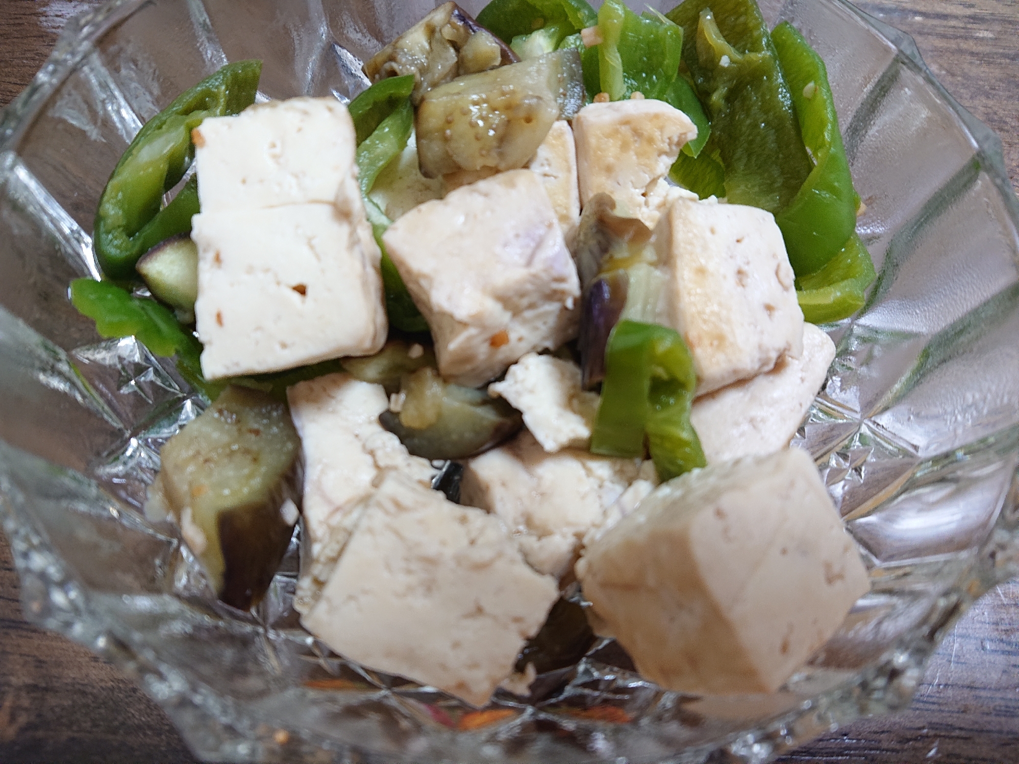 島豆腐とピーマン×茄子のガーリックンブシー