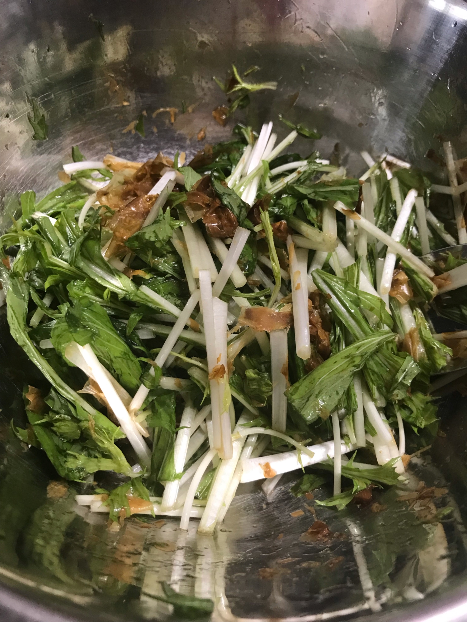 水菜と鰹節サラダ