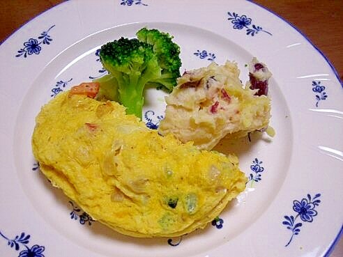 彩り野菜ミックスでオムレツ レシピ・作り方 by ココアケア - 楽天レシピ