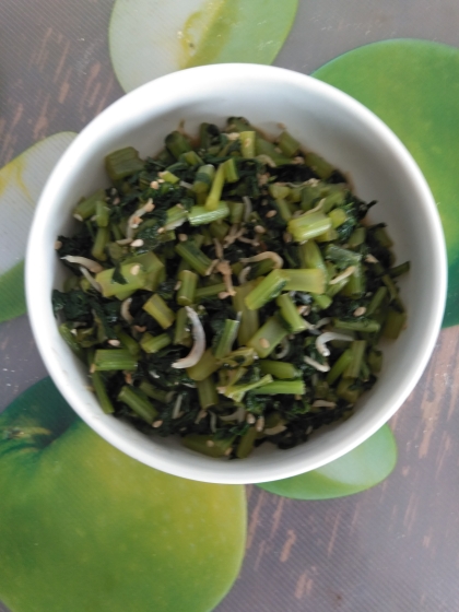 大根葉としらす炒め