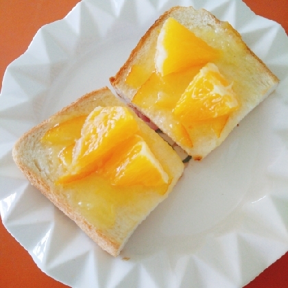 オレンジマーマレードとみかんのミニトースト