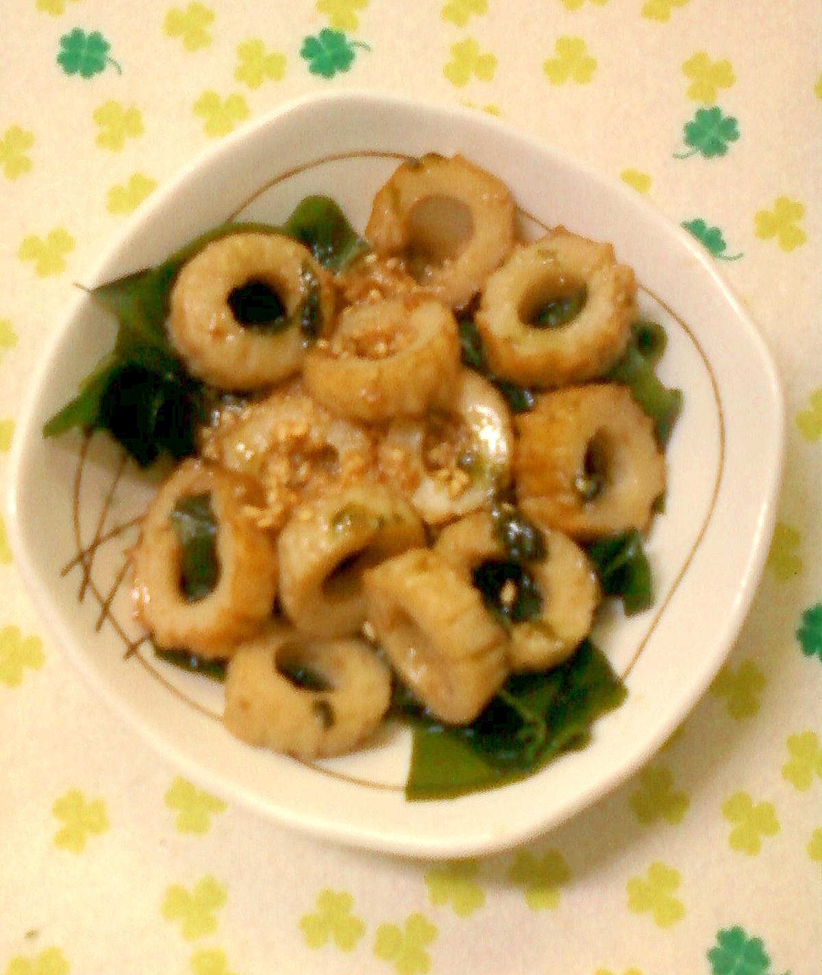 ☆・青海苔とわかめとちくわの酢味噌ごま和え☆*:・