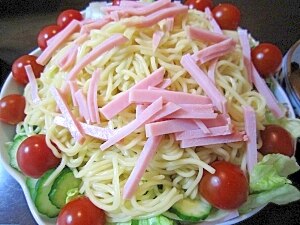 冷やし中華めんで ラーメンサラダ レシピ 作り方 By まろんぱんまん 楽天レシピ