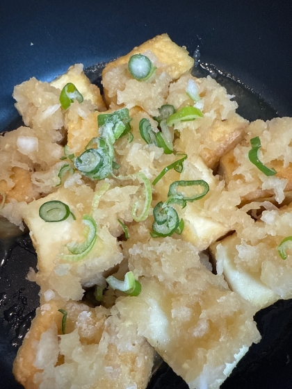 コロコロ厚揚げのみぞれ生姜焼き♪