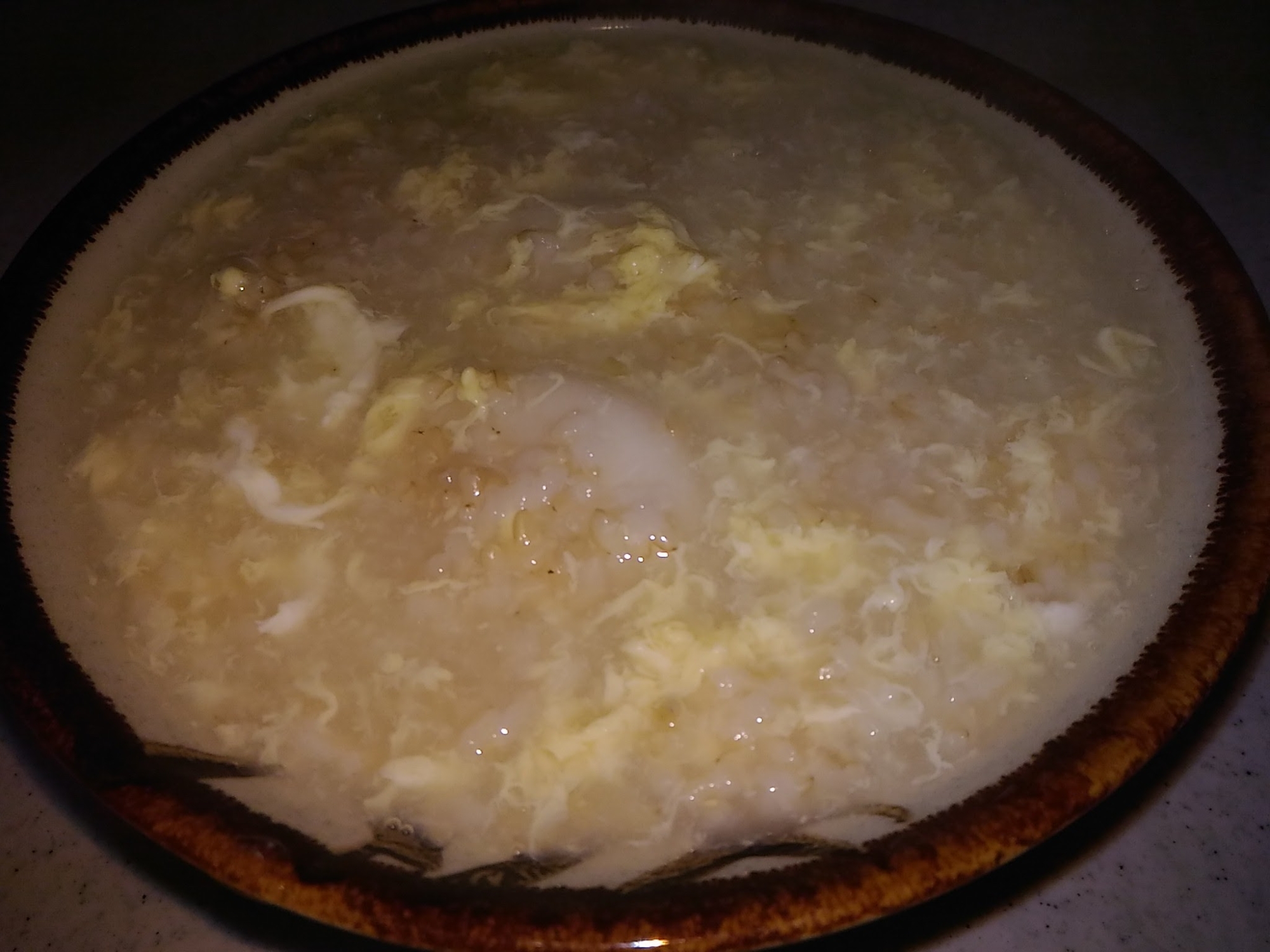 餅入り玄米卵粥