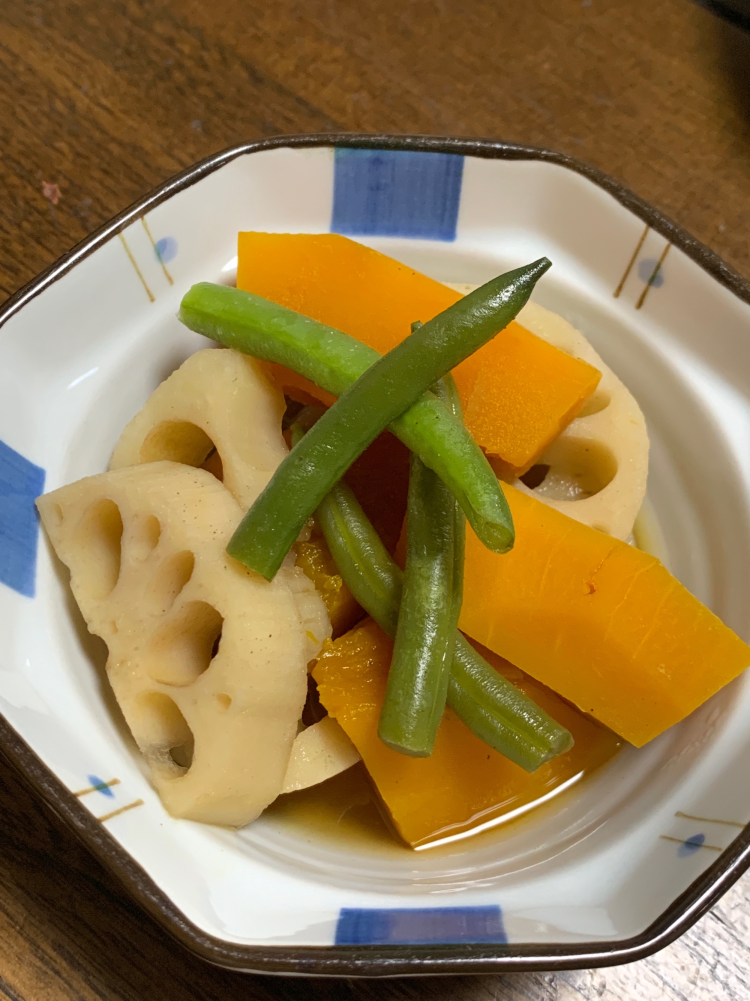 かぼちゃとれんこんの煮物