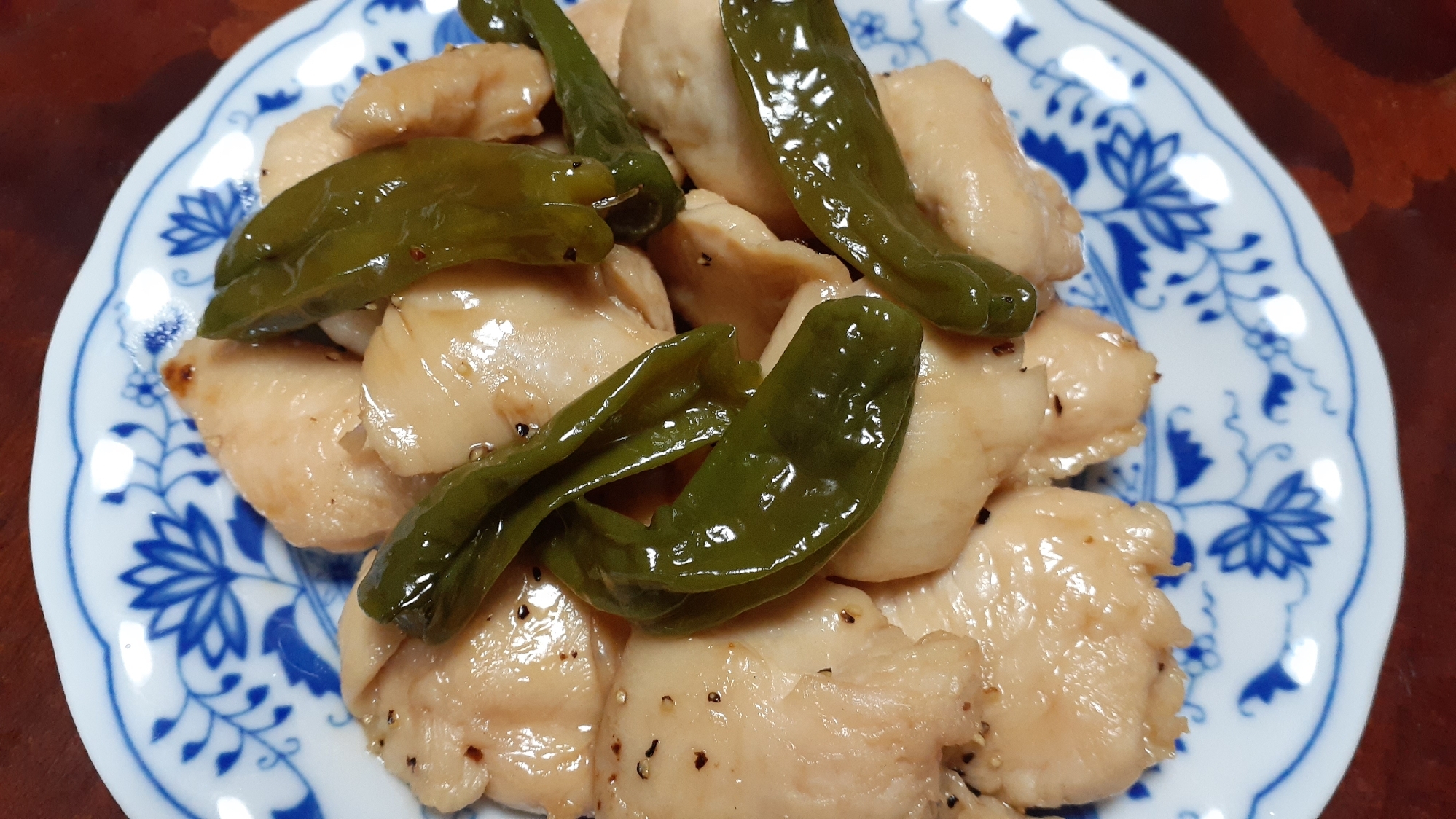 鶏ささみとししとうのこれ！うま！！つゆ炒め♪