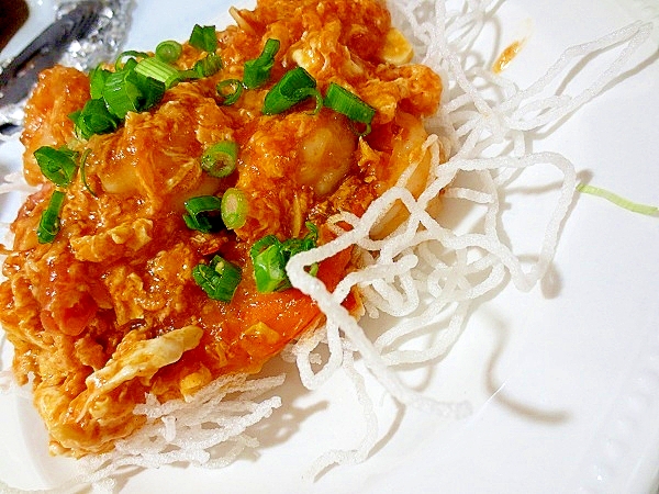 おしゃれエビチリ レシピ 作り方 By よっちごはん 楽天レシピ