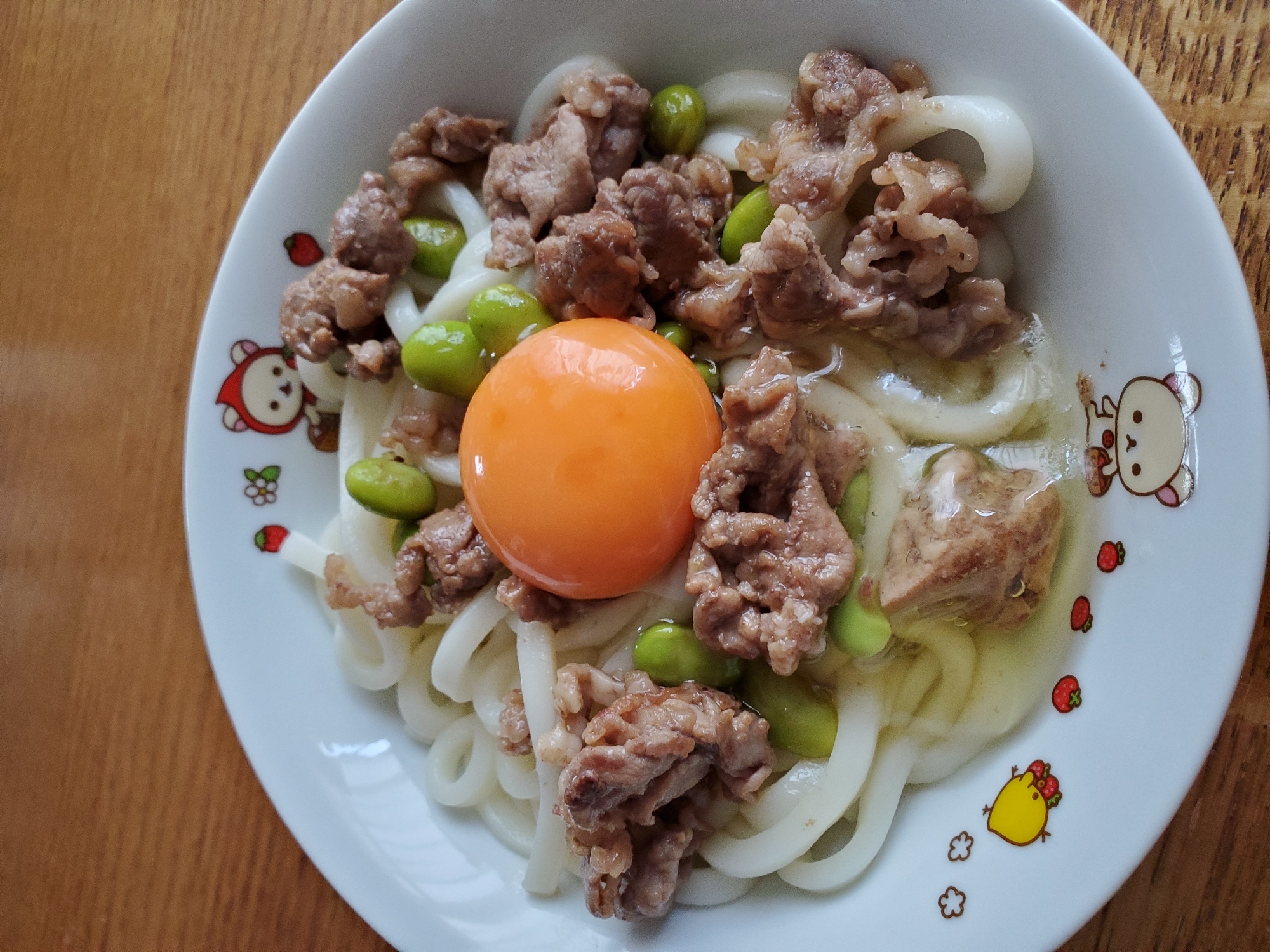 豚肉卵うどん